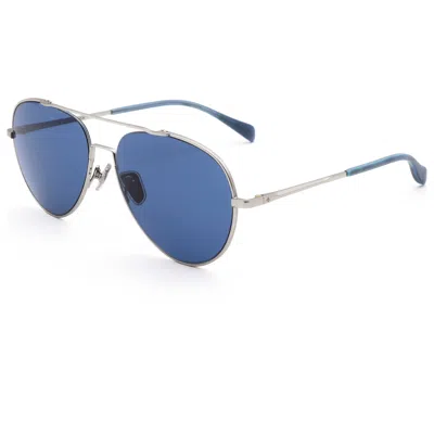 Rag & Bone Unisex 58mm Grey Sunglasses In Blue