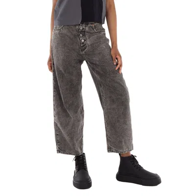 Mm6 Maison Margiela Maison Margiela High-rise Cotton Boyfriend Jeans In Gray