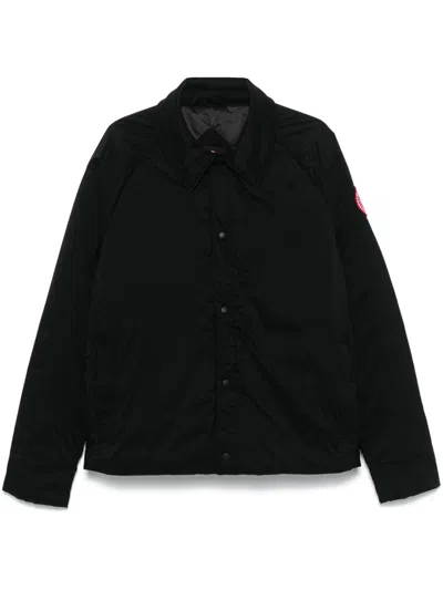 Canada Goose Nylon Jacket With Long Sleeves And Collar In Black