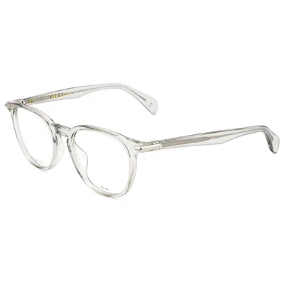 Rag & Bone Men's 50mm Grey Opticals In Metallic