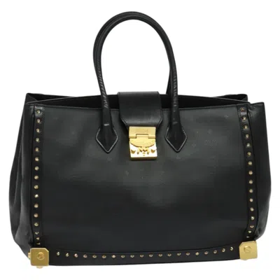 Pre-owned Mcm Leather Handbag () In Black