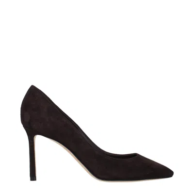 Jimmy Choo Brown Leather High Heel Pumps In Brown