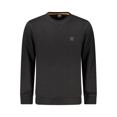 Hugo Boss Black Cotton Sweater In Black