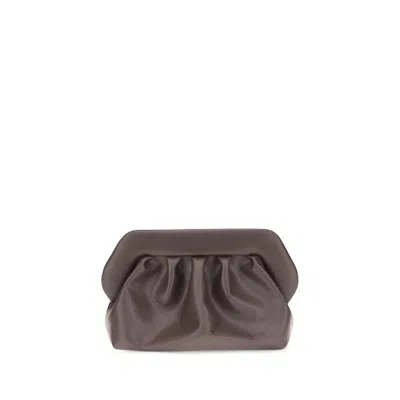 Themoirè Bios Clutch Bag In Brown