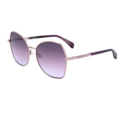 Rag & Bone 57mm Gradient Butterfly Sunglasses In Purple