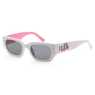 Dsquared2 Women's 53mm White Fuchsia Sunglasses In Gray