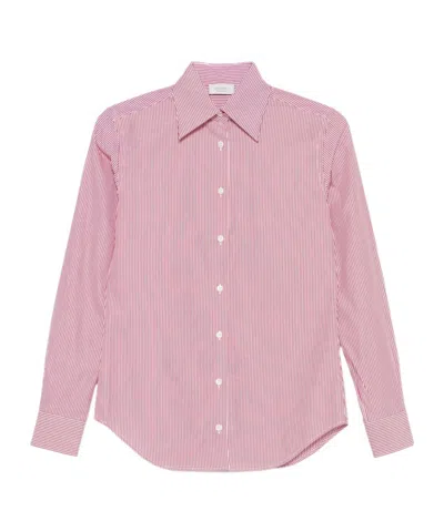 Mazzarelli Gea Striped Button-down Shirt In Pink