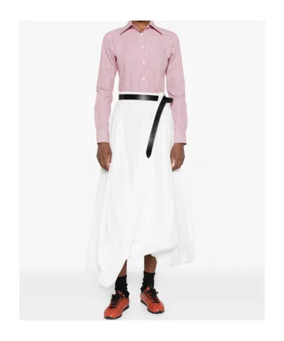 Mazzarelli Gea Striped Button-down Shirt In Pink