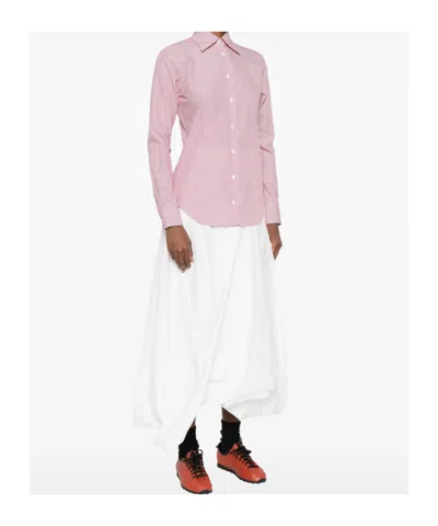 Mazzarelli Gea Striped Button-down Shirt In Pink