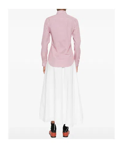 Mazzarelli Gea Striped Button-down Shirt In Pink