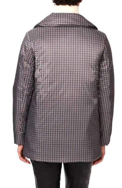 Bernardo Houndstooth Recycled Polyester Puffer Blazer In Multi