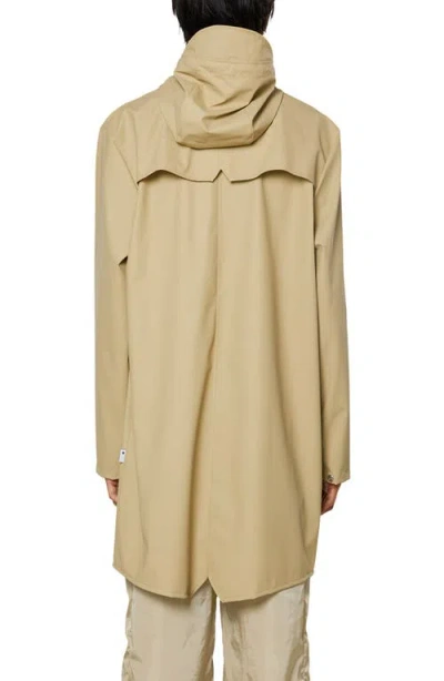 Rains Snap Closure Raincoat Jacket In Sand In Sand