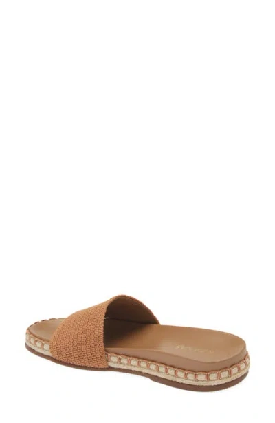 Kaanas Savaii Textured Band Pool Slide Sandal In Brown