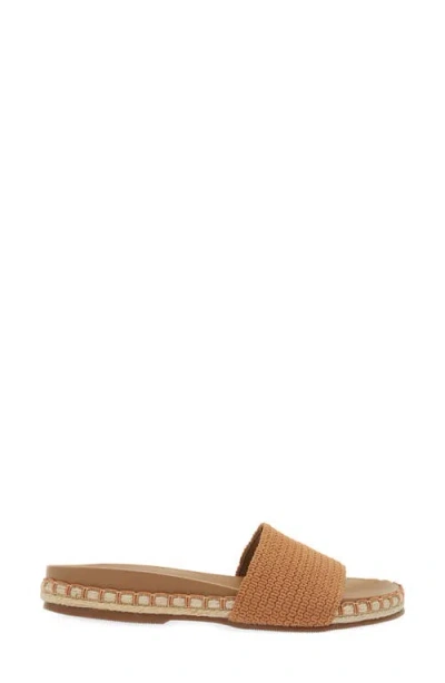 Kaanas Savaii Textured Band Pool Slide Sandal In Brown