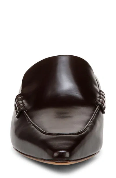 Vince Samy Pointed Toe Kitten Heel Loafer Mule In Brown