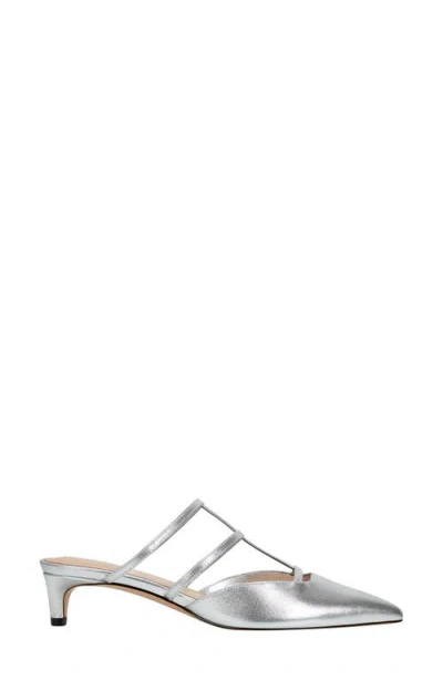 Marc Fisher Ltd Kodie Kitten Heel Pointed Toe Mule In Silver