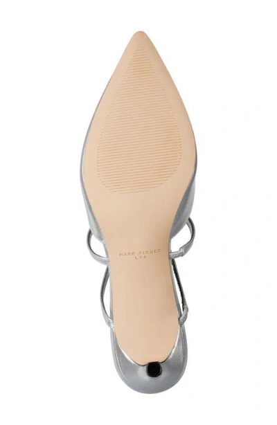 Marc Fisher Ltd Kodie Kitten Heel Pointed Toe Mule In Silver