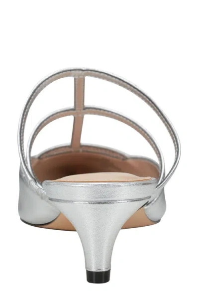 Marc Fisher Ltd Kodie Kitten Heel Pointed Toe Mule In Silver