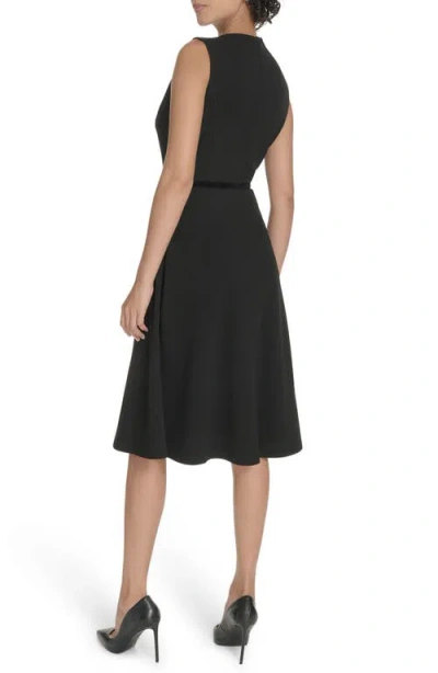 Tommy Hilfiger S/l Belted F&f Midi In Gray