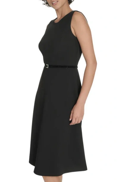 Tommy Hilfiger S/l Belted F&f Midi In Gray