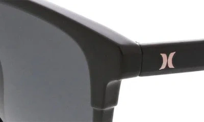 Hurley 55mm Polarized Square Sunglasses In Black