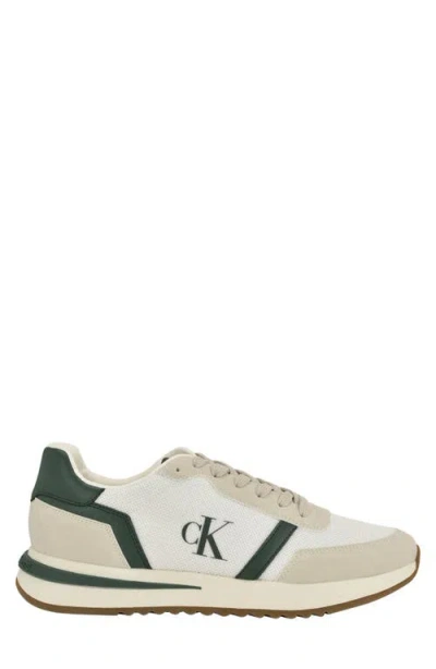 Calvin Klein Men's Picio Mesh Running Sneakers In Green