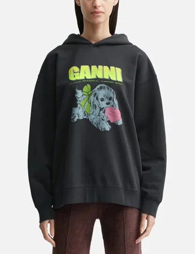 Ganni Isoli Oversized Phantom Sweatshirt In Gray