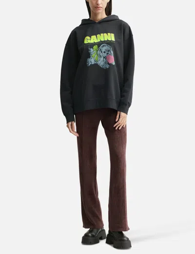 Ganni Isoli Oversized Phantom Sweatshirt In Gray