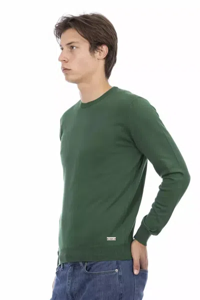 Baldinini Trend Green Cotton Sweater In Green