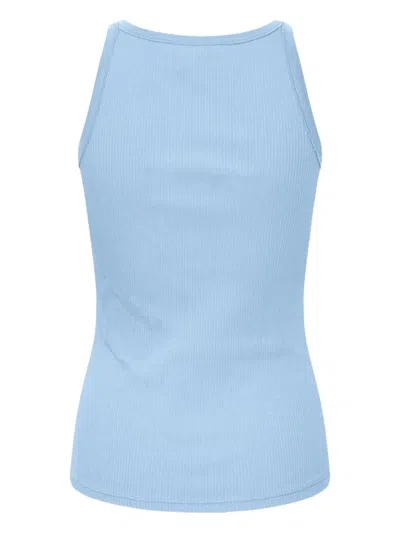 Gestuz Drew Ribbed Racer-back Top In Blue