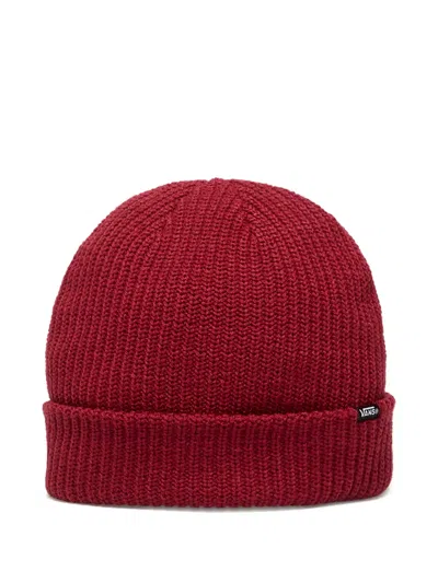 Vans Core Basic Ribbed Cuff Beanie In Red