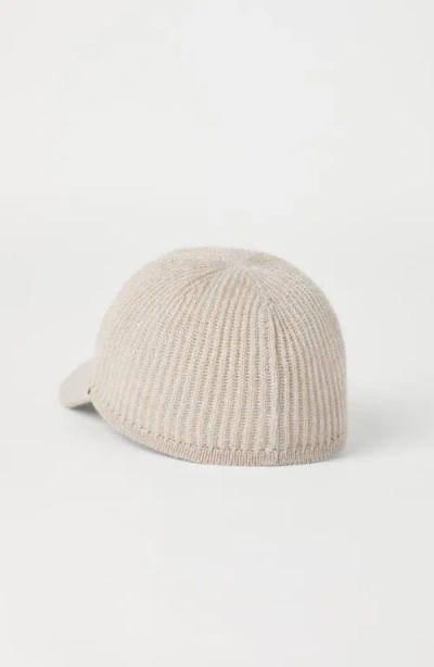 Brunello Cucinelli Cashmere Cap Featuring Contrast Trim In Neutral