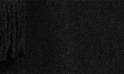 Totême Toteme Fringe High-low Wool Blend Poncho In Black