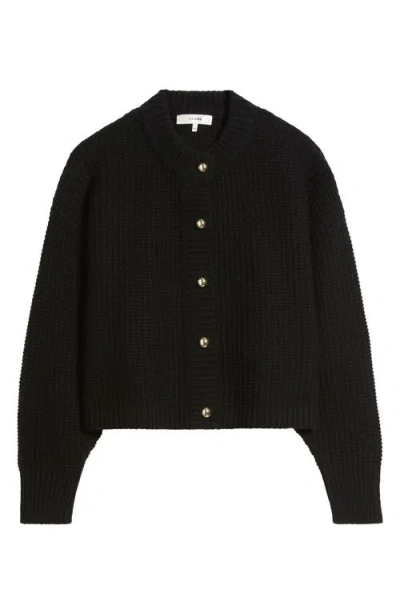 Frame Wool & Cashmere Cardigan In Black