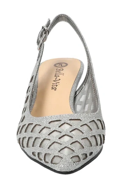 Bella Vita Women's Noel Slingback Pointed Toe Pumps In Silver