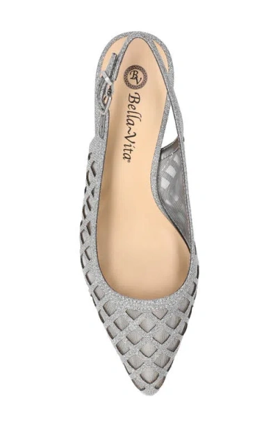 Bella Vita Women's Noel Slingback Pointed Toe Pumps In Silver