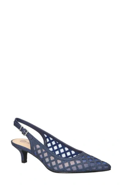 Bella Vita Women's Noel Slingback Pointed Toe Pumps In Blue