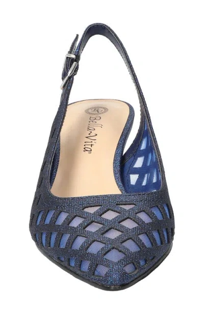 Bella Vita Women's Noel Slingback Pointed Toe Pumps In Blue