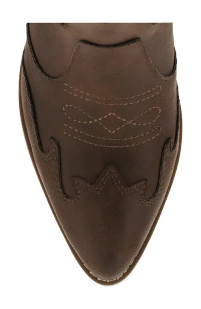 Mia Women's Clorinda Pointed Toe Western Style Boots In Brown