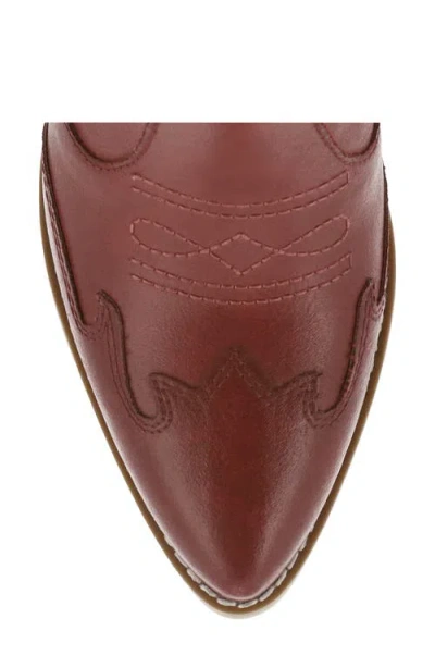 Mia Women's Clorinda Pointed Toe Western Style Boots In Red