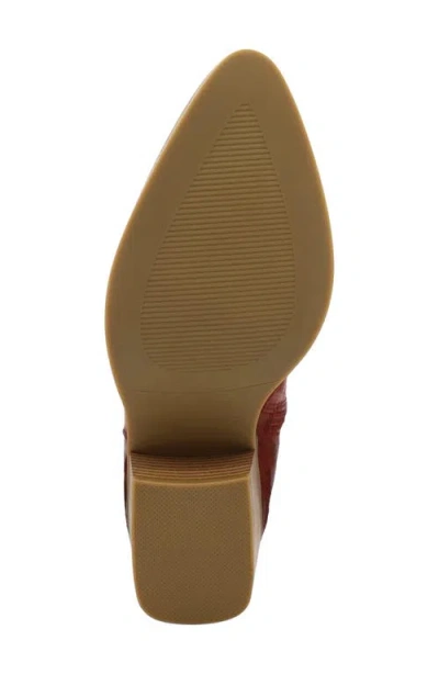 Mia Women's Clorinda Pointed Toe Western Style Boots In Red