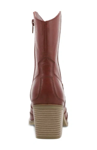 Mia Women's Clorinda Pointed Toe Western Style Boots In Red