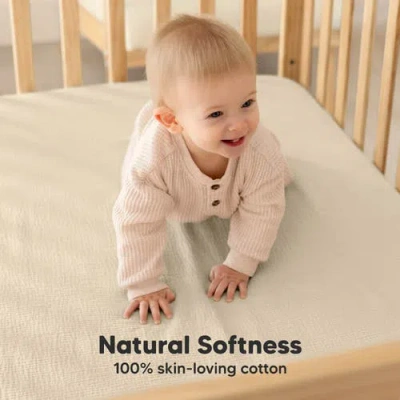 Keababies 2-pack Lyra Muslin Crib Sheets In White