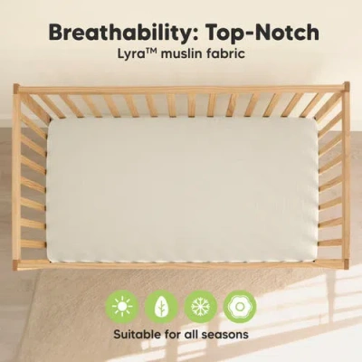 Keababies 2-pack Lyra Muslin Crib Sheets In White