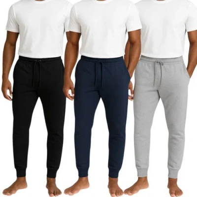 Benben 3 Pack Ultra Soft Fleece Jogger Sweatpants In Multi