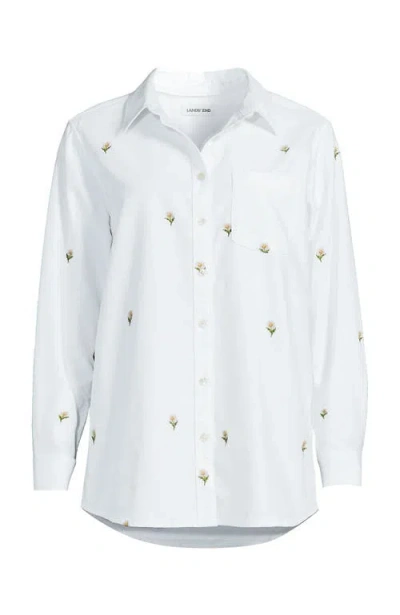 Lands' End Oxford Shirt In White