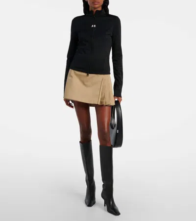 Courrèges Courreges Interlock Jersey Track Jacket For Athletic In Black