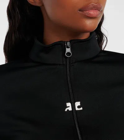 Courrèges Courreges Interlock Jersey Track Jacket For Athletic In Black