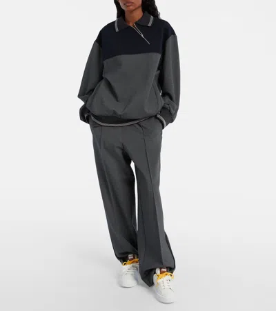 Miu Miu Low-top Leather Sneakers Featuring Contrast Heel Tab In White