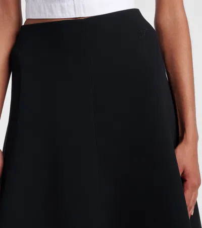 Jacquemus Triangle Midi Skirt Flared Hem In Black